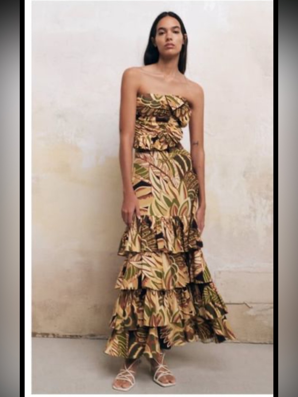 Zara Multicolor Tropical Ruffle Two-Piece Set Size S - Picture 6 of 16